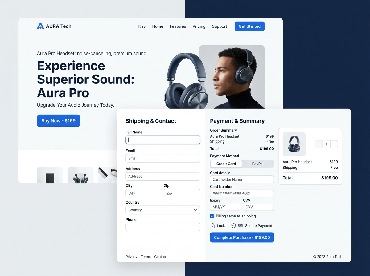 Product Landing Page with Payment Integration