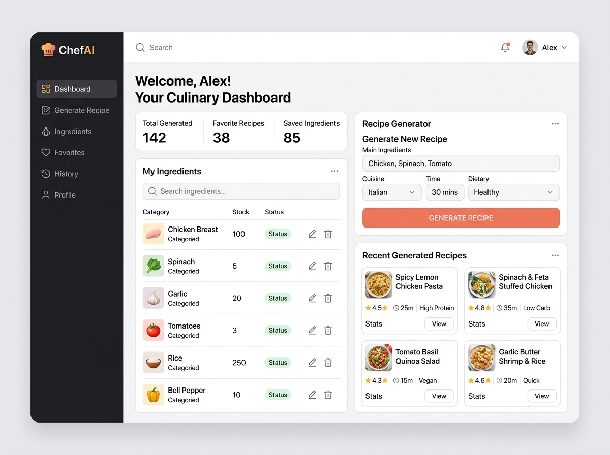 Recipe Generator SaaS
